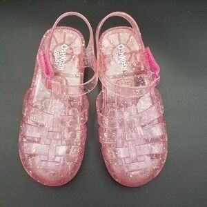 OshKosh B'gosh Girl`s‎ Pink  Jelly Hook & Loop Toddler Sandals Size US 12
